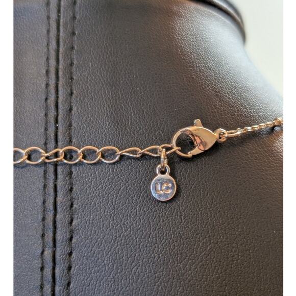 Lauren Conrad Rose Tone 16"-19" Beaded Chain Pineapple Pendant Necklace - Picture 4 of 5